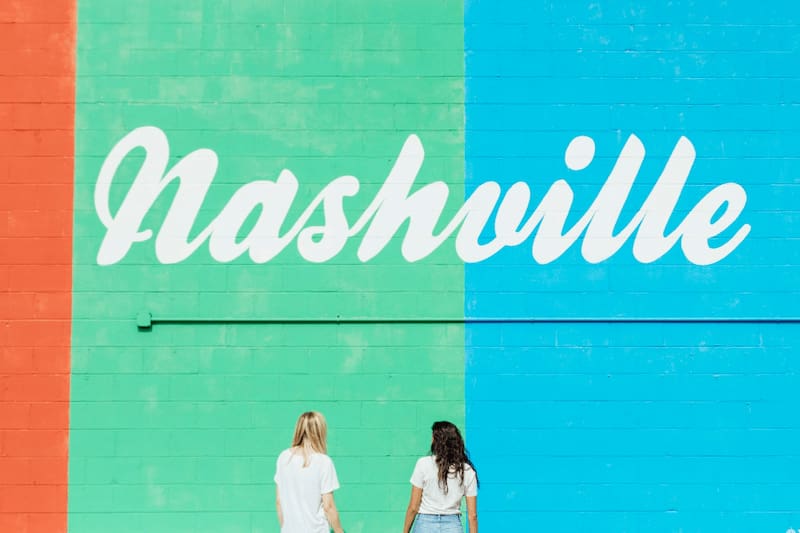 Nashville skyline featuring iconic downtown landmarks and the Cumberland River